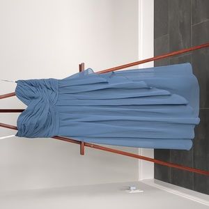 David's Bridal strapless bridesmaid dress